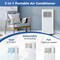 Costway Portable Air Conditioner 8000 BTU 3 in 1 AC Unit with Fan & Dehumidifier Sleep Mode 5100 BTU(8000BTU ASHRAE)